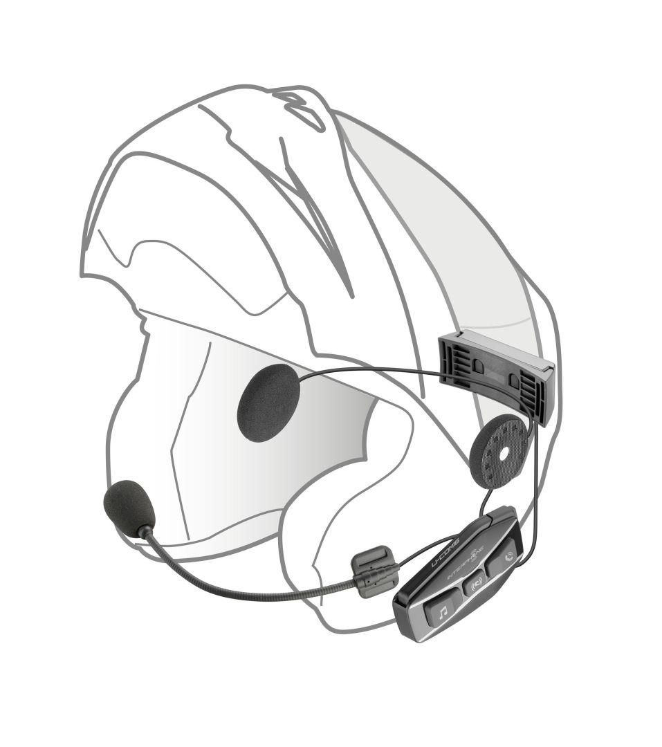 FIXED Bluetooth headset for closed and open helmets Cellularline UCOM16 Twin Pack