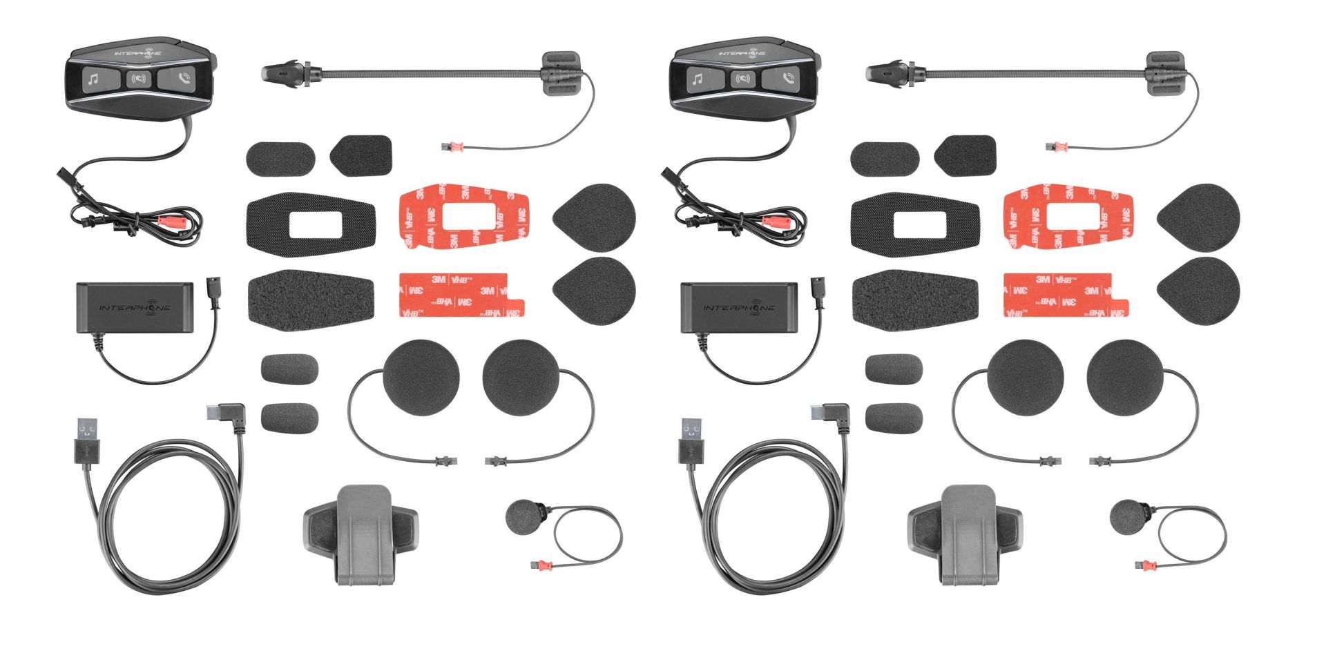 FIXED Bluetooth headset for closed and open helmets Cellularline UCOM16 Twin Pack