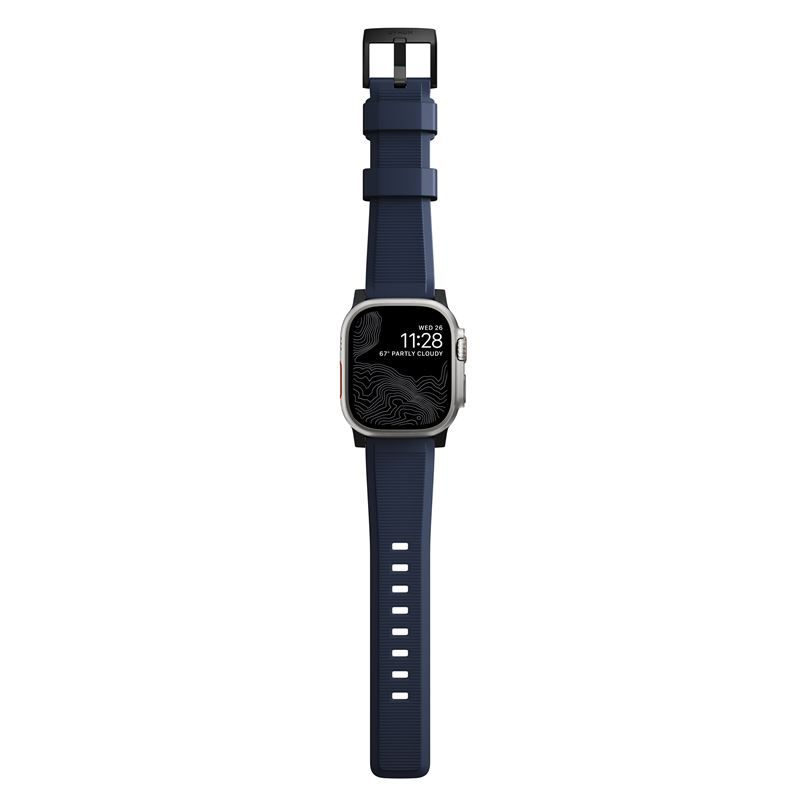 Nomad Rugged Strap, atlantic blue/black - AW Ultra 2/1 49mm 9/8/7 45mm/6/SE/5/4 44mm/3/2/1 42mm