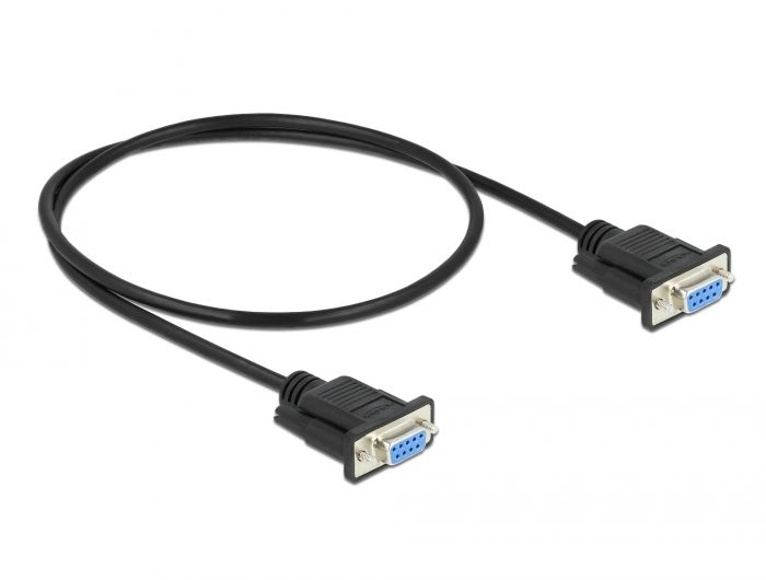 DeLock RS-232 D-Sub 9 famale/famale 0,5m Black