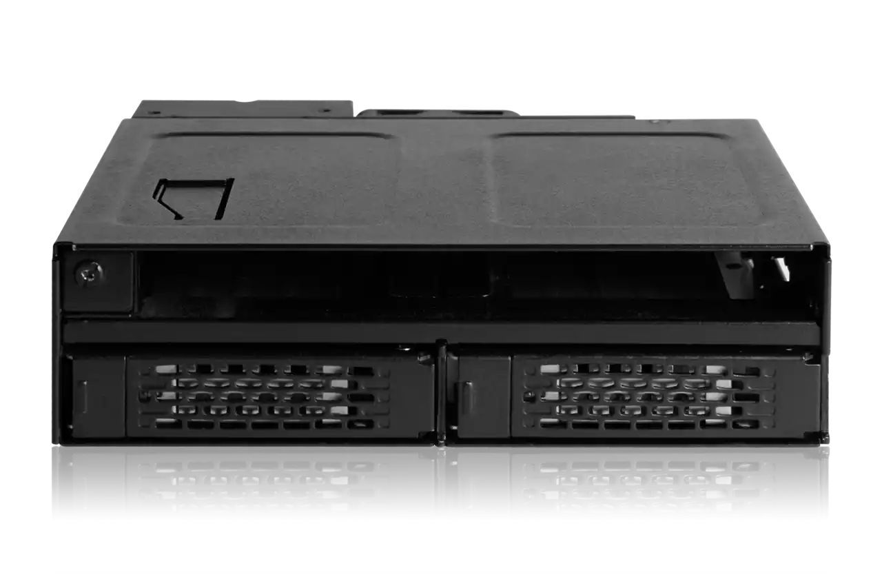 IcyDock ToughArmor MB602SPO-B 2 x 2.5" SAS/SATA SSD/HDD & (Ultra) Slim ODD Backplane Cage for External 5.25" Bay