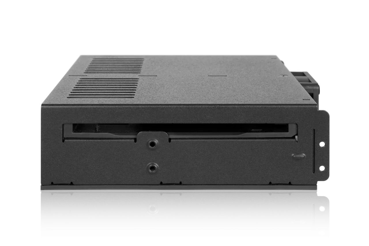 IcyDock ExpressCage MB324SP-B 4 Bay 2.5" SAS/SATA HDD & SSD Hot Swap Cage for External 5.25" Bay - Comparable to Tray-Less Design