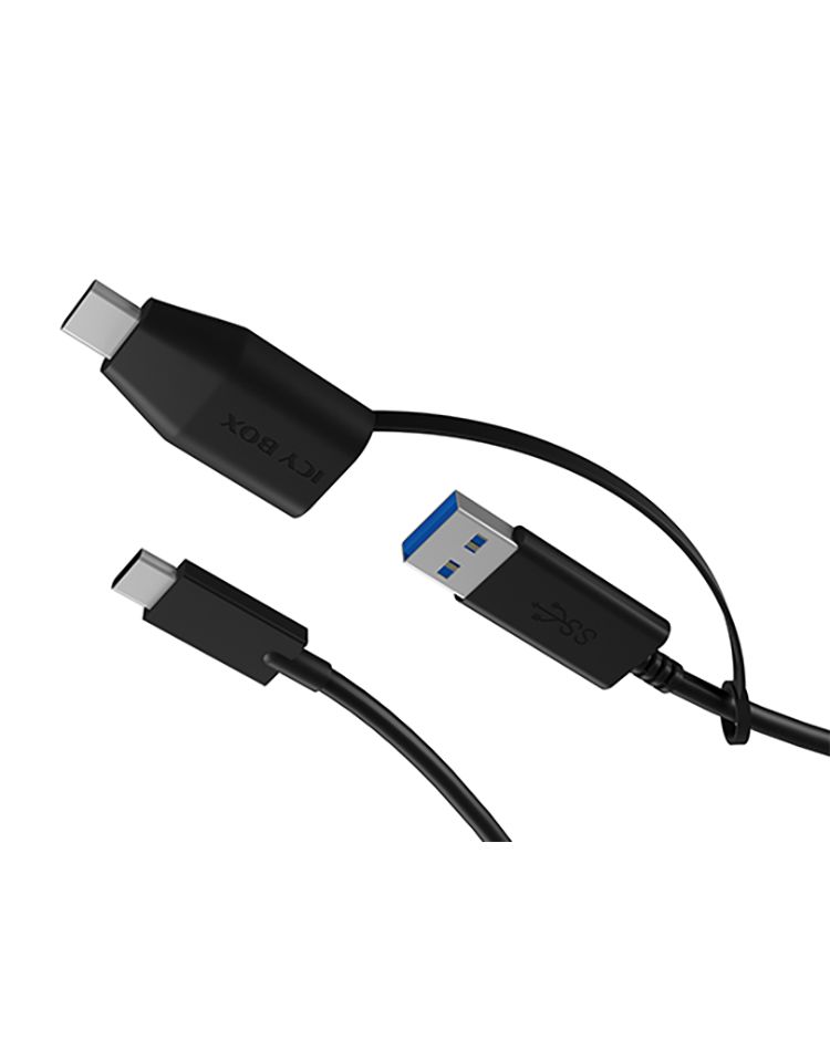 Raidsonic IcyBox IB-CB031 USB Type-C to Type-A & Type-C Cable 0,35m Black