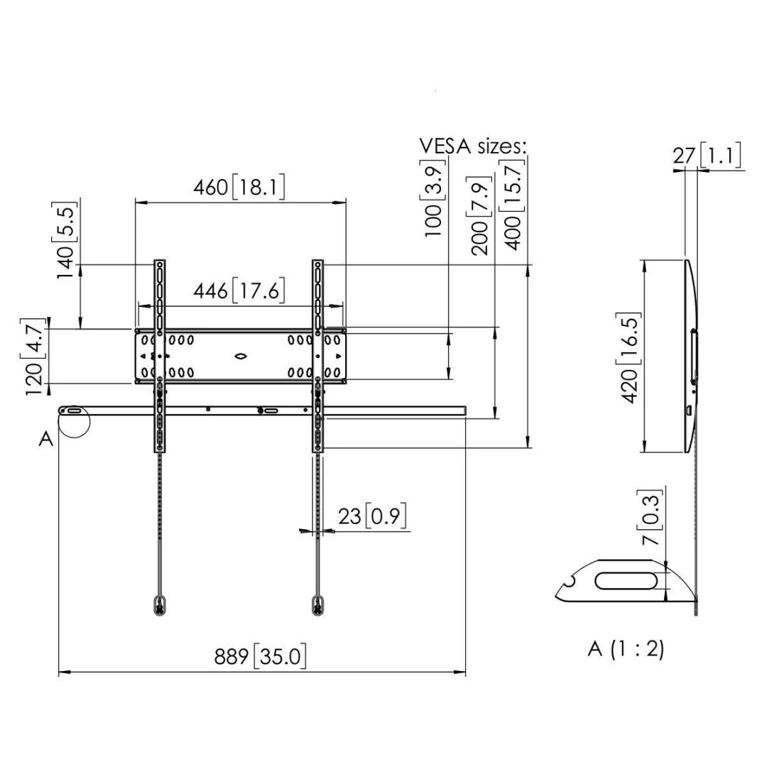 Vogel's PFW 4500 Display Wall Mount fixed Black