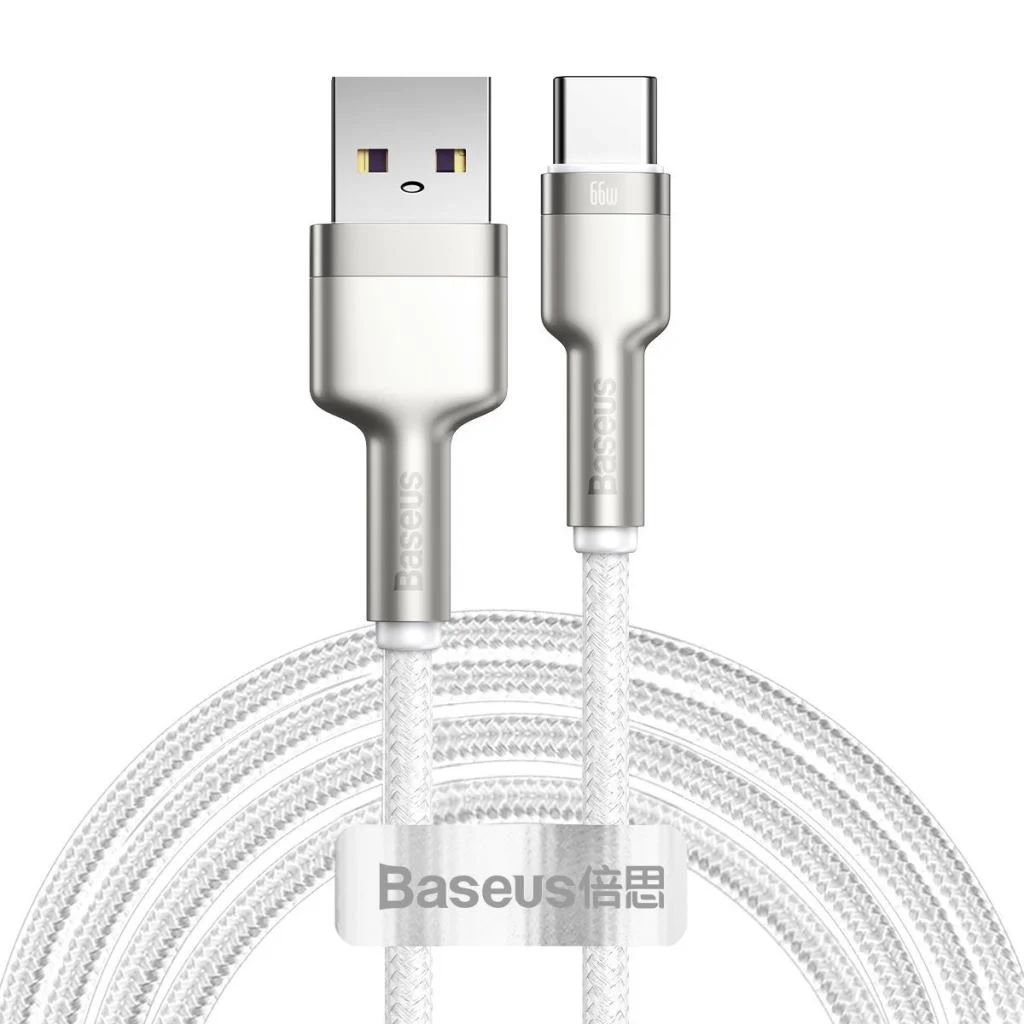 Baseus Cafule USB-A - USB-C Cable 66W 2m White