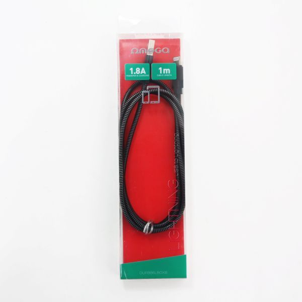 Platinet Omega Metal Lightning to USB cable 1m Black