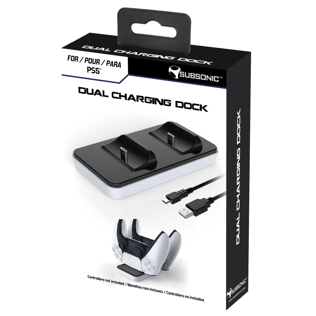 Subsonic PS5 Controller Dual Charging Station White/Black