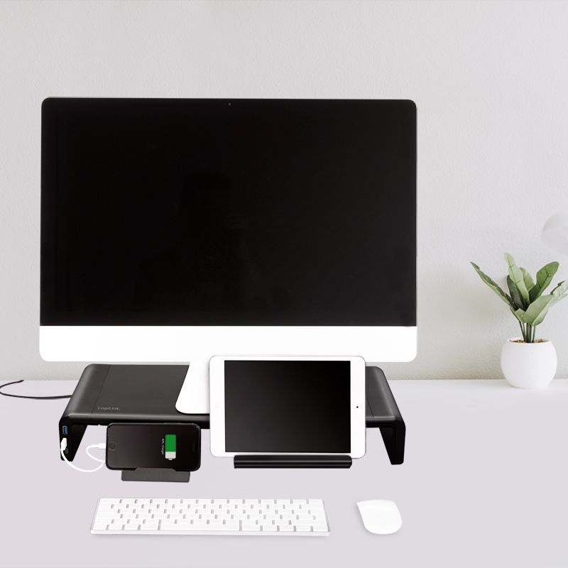 Logilink Ergonomic tabletop monitor riser Black