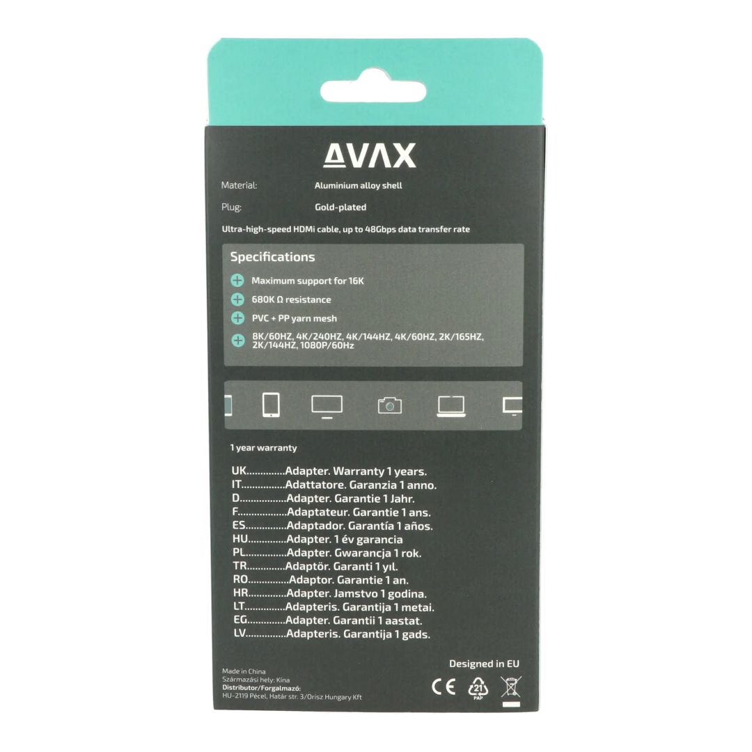 Avax AV901 PRIME Display-Display Cable Black
