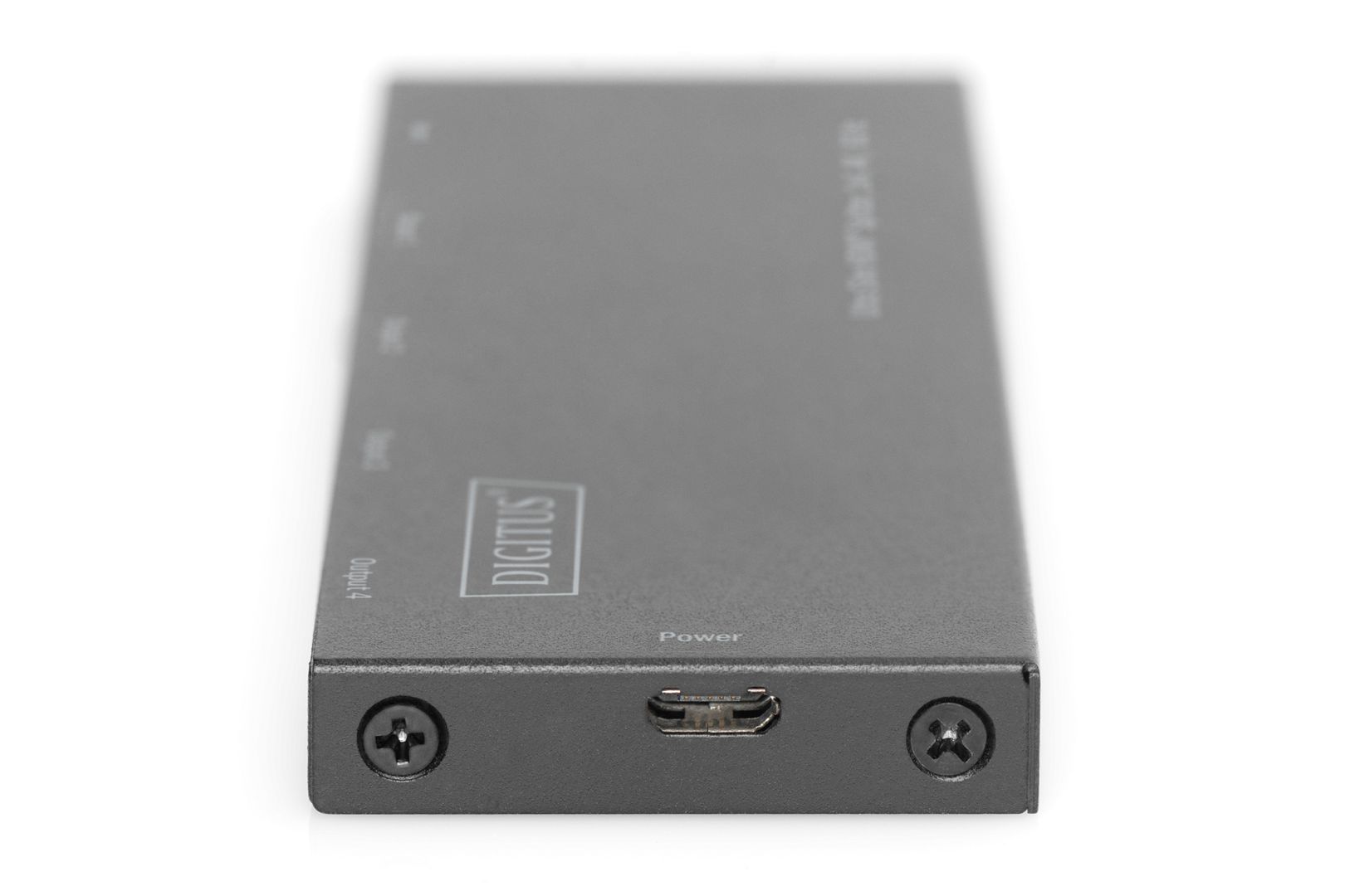 Digitus Ultra Slim HDMI Splitter, 1x4, 4K/60Hz HDR, HDCP 2.2, 18 Gbps, Micro USB powered