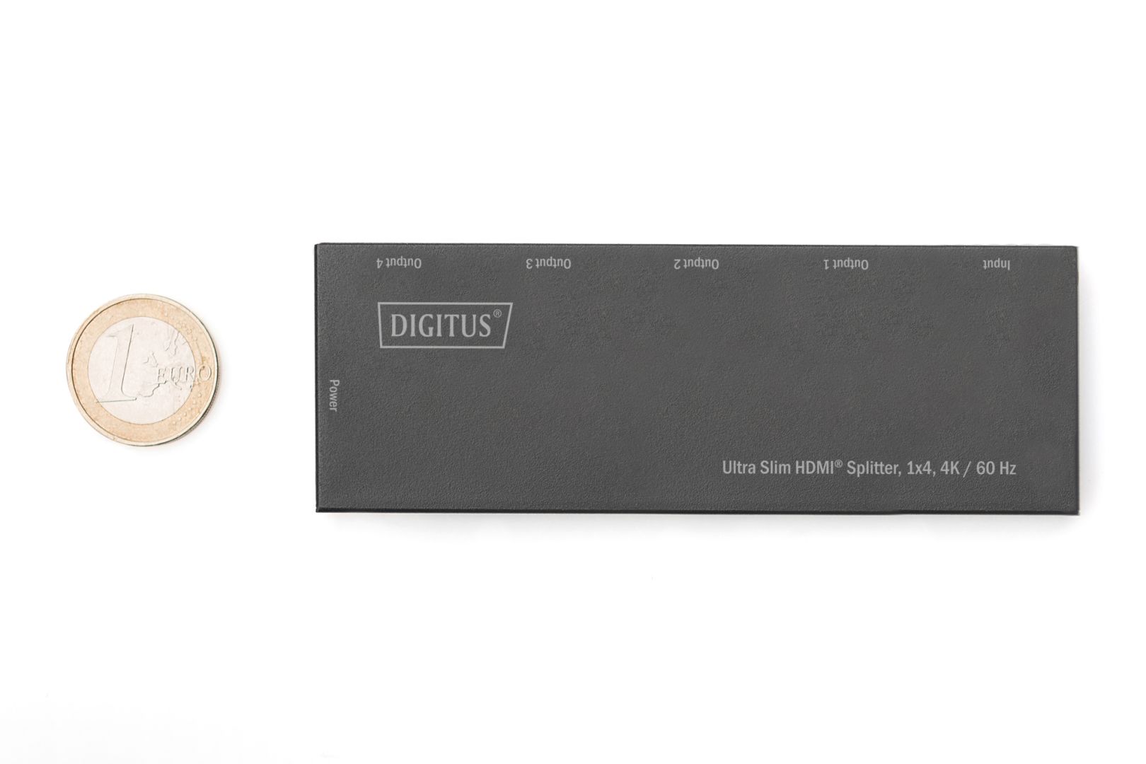 Digitus Ultra Slim HDMI Splitter, 1x4, 4K/60Hz HDR, HDCP 2.2, 18 Gbps, Micro USB powered