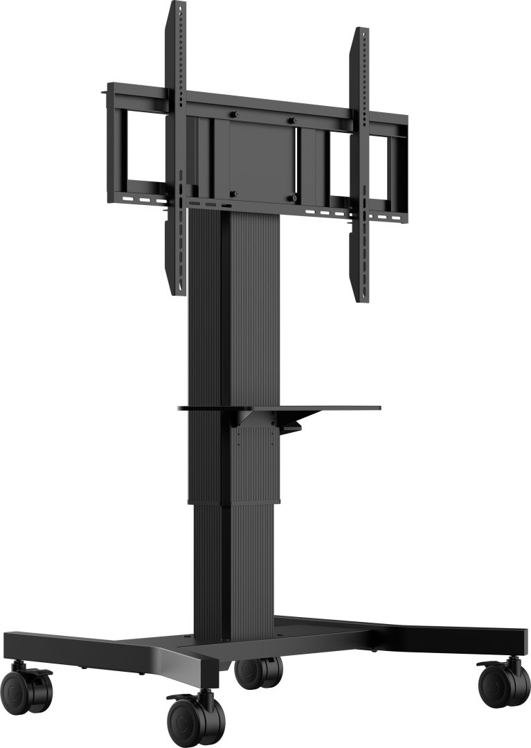 iiyama MD CAR1021-B1 Single column electric floor lift on wheels with easy mount brackets and laptop shelf 43"-65" Black