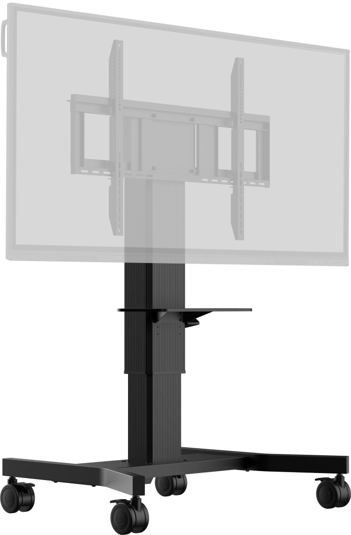 iiyama MD CAR1021-B1 Single column electric floor lift on wheels with easy mount brackets and laptop shelf 43"-65" Black