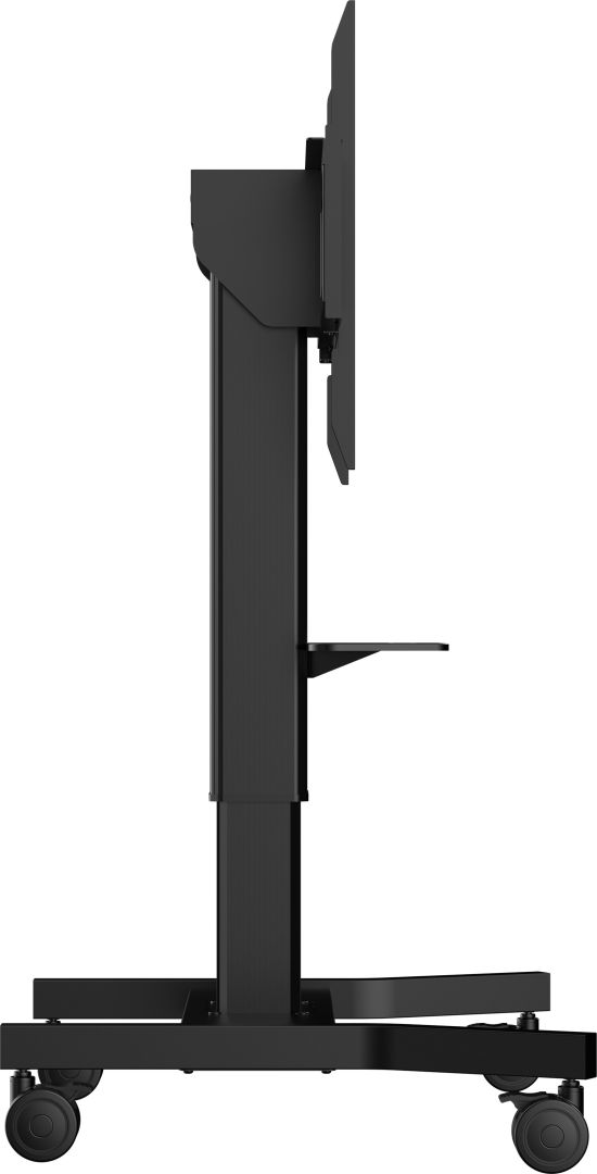iiyama MD CAR1021-B1 Single column electric floor lift on wheels with easy mount brackets and laptop shelf 43"-65" Black