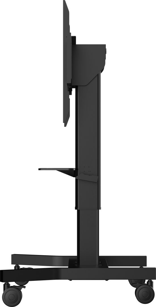 iiyama MD CAR1021-B1 Single column electric floor lift on wheels with easy mount brackets and laptop shelf 43"-65" Black