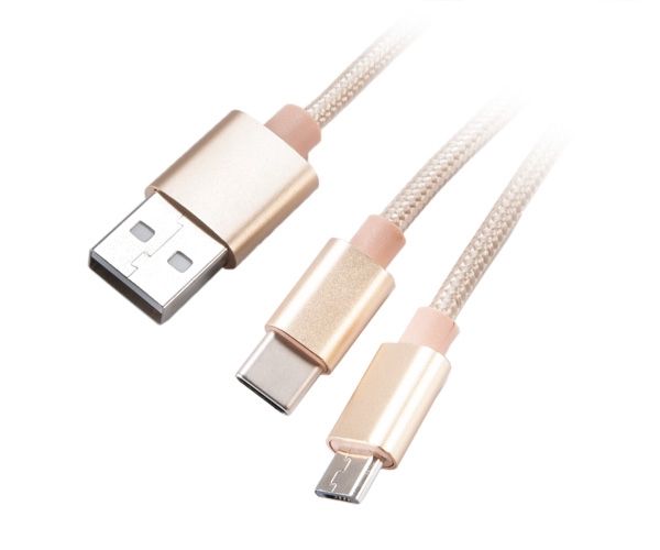 Akasa AK-CBUB42-12GL Double convenience charge Micro-B or Type-C device Data sync via Type-C connector