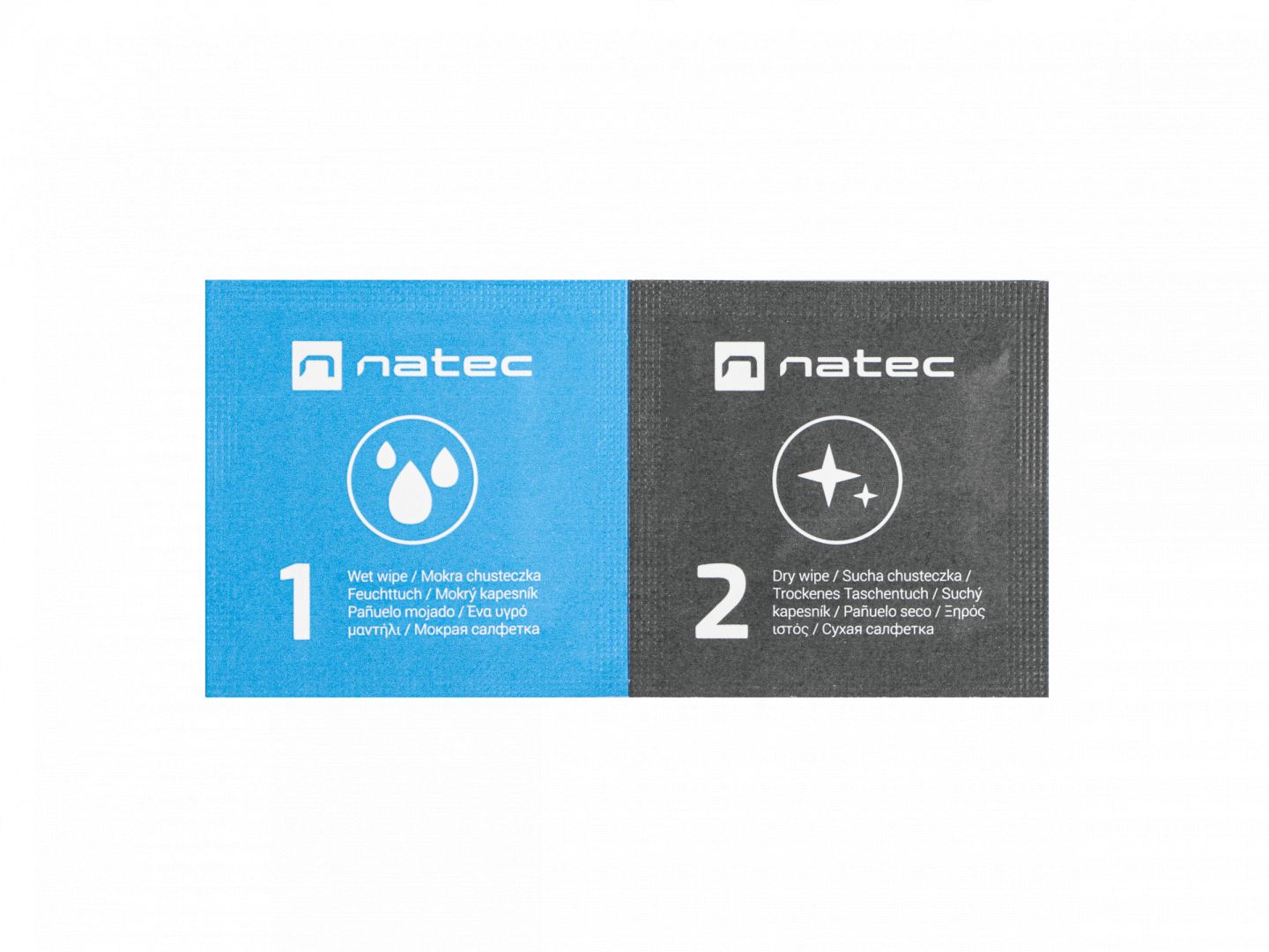 natec Raccoon Nedves-Száraz törlőkendő 50db