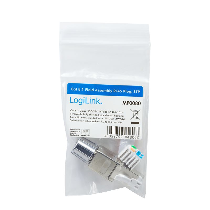 Logilink Field assembly plug Cat.8.1 & Cat.6A shielded EconLine