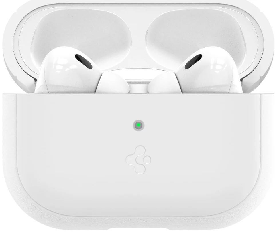Spigen Case Silicone Fit White + Strap AirPods Pro (2nd Gen) Grey