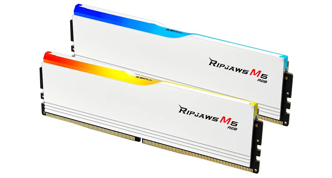 G.SKILL 32GB DDR5 6000MHz Kit(2x16GB) Ripjaws M5 RGB White