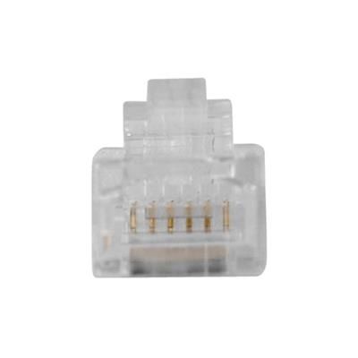ACT RJ12 (6P/6C) modulaire connector for round cable with solid conductors
