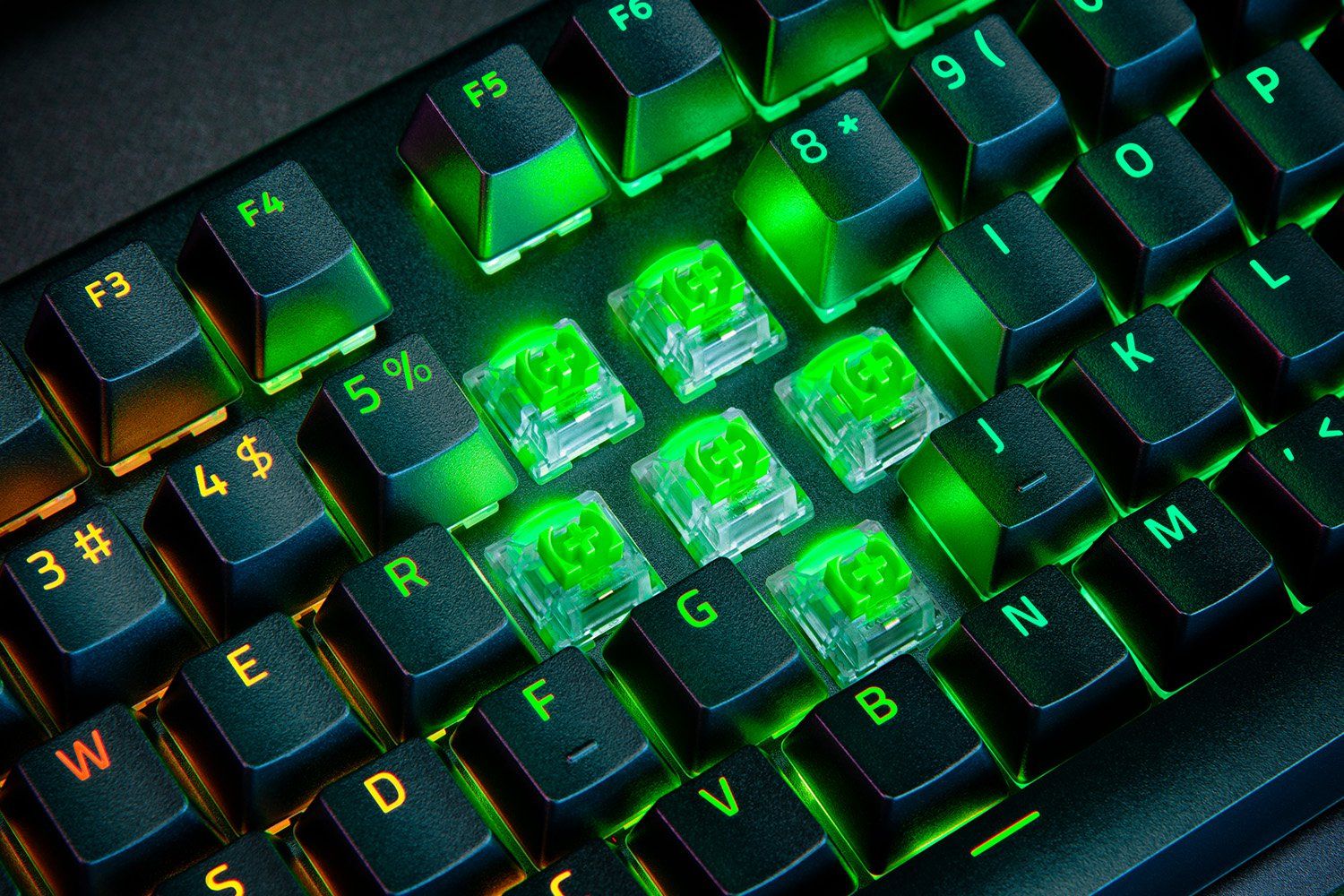 Razer BlackWidow V4 Pro Green Switch Keyboard Black UK
