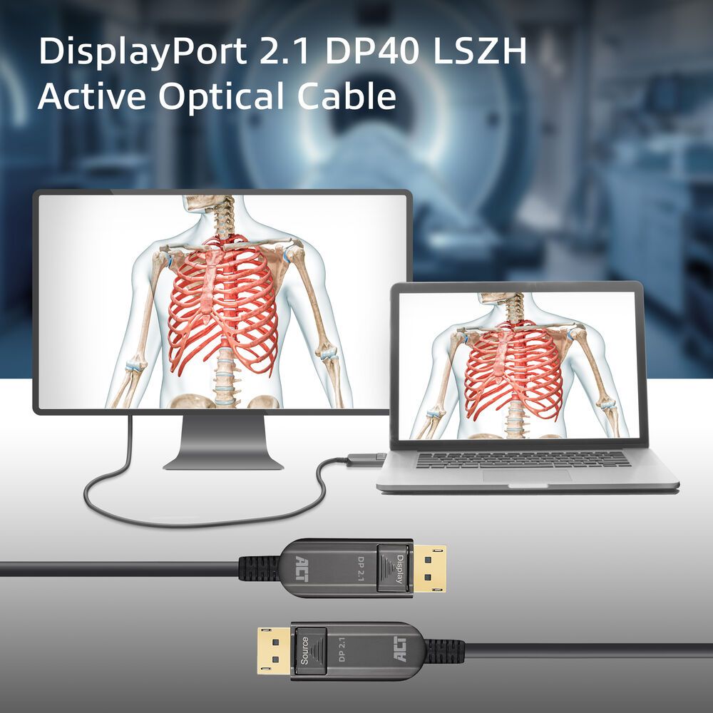 ACT DisplayPort 8K Active Optical Cable 20m Black
