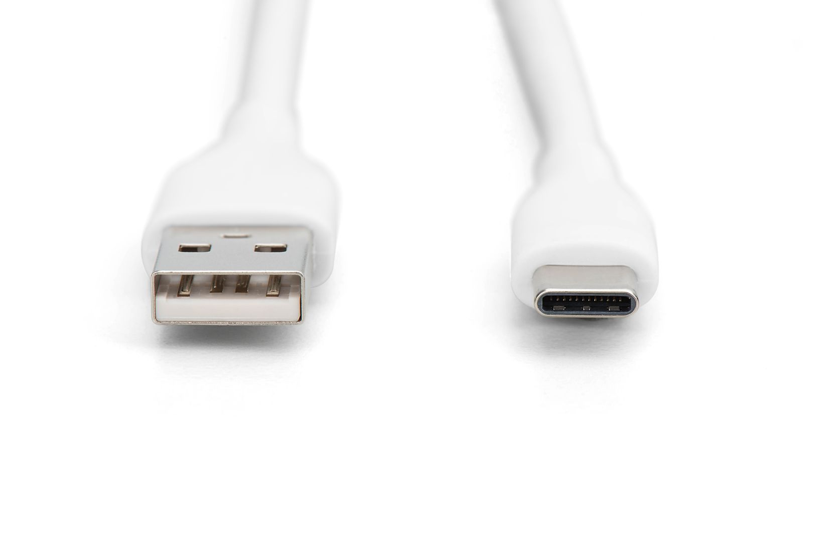 Digitus USB-C Silicone charging cable USB-A to USB-C  USB 2.0 60W 0,5m White