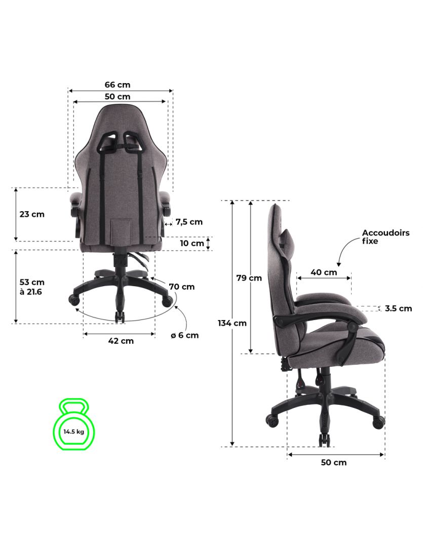 Spirit Of Gamer Arena Gaming Chair Dark Grey
