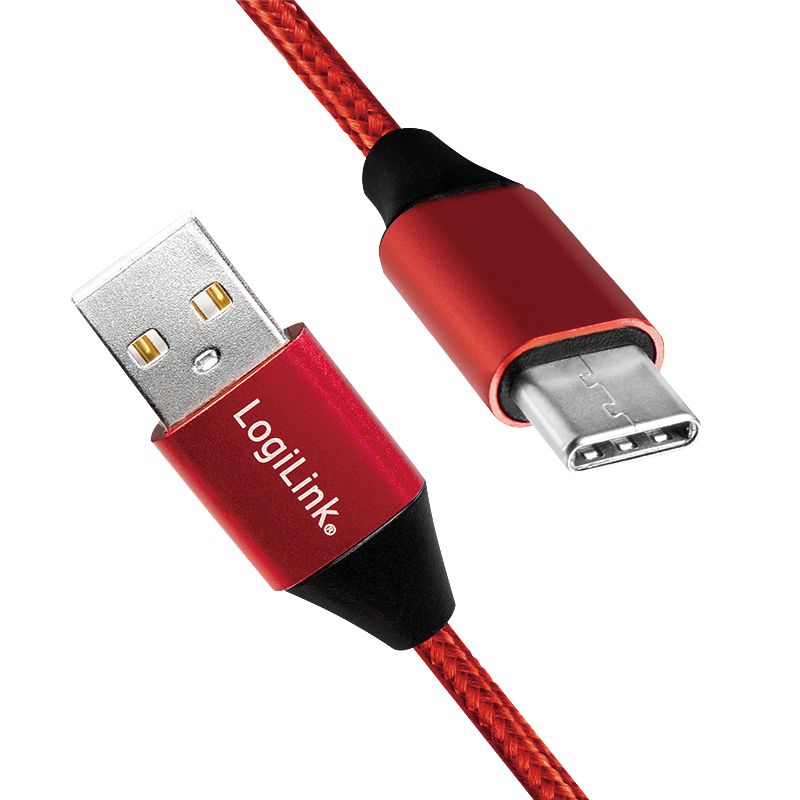 Logilink USB 2.0 Type-C cable 0,3m Red