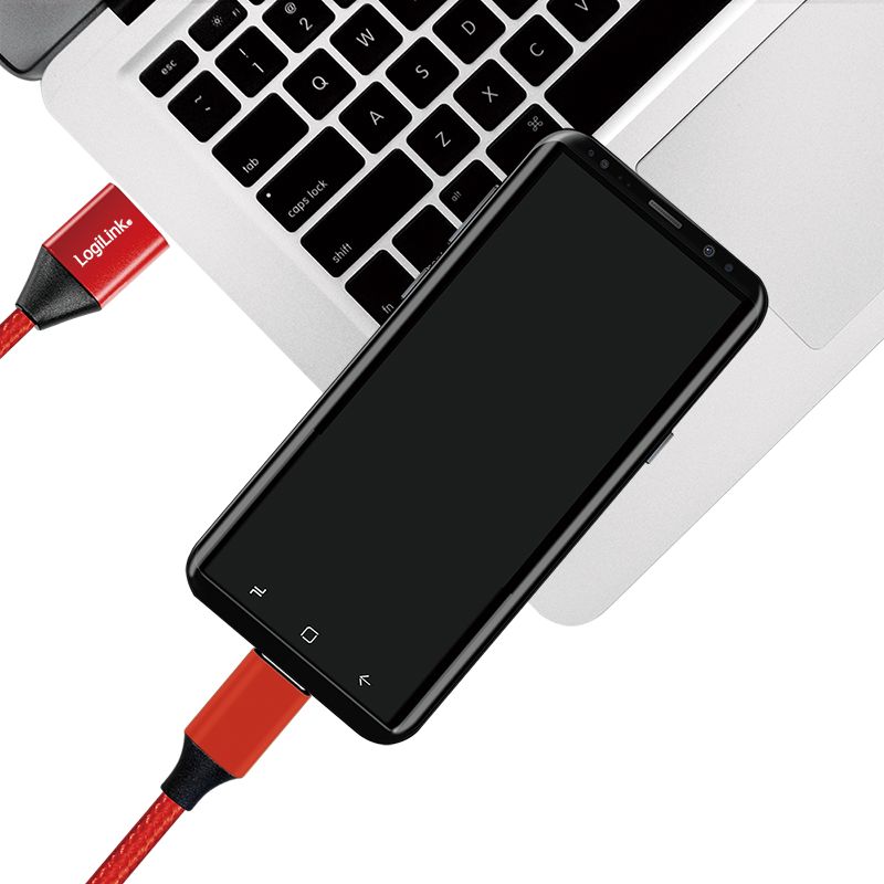 Logilink USB 2.0 Type-C cable 0,3m Red