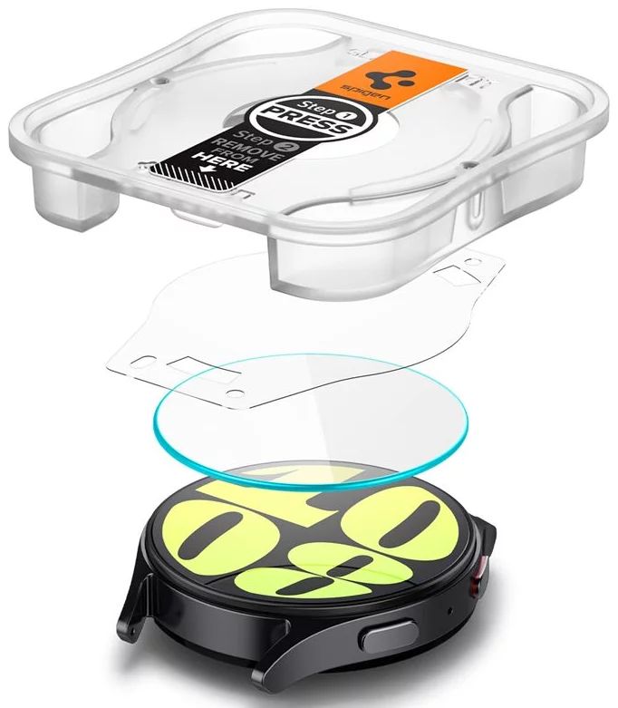 Spigen Glass tR EZ Fit Samsung Galaxy Watch7 (44mm) 2 Pack Transparency