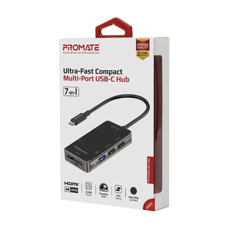 Promate  PrimeHub-Lite Docking Station Grey/Black