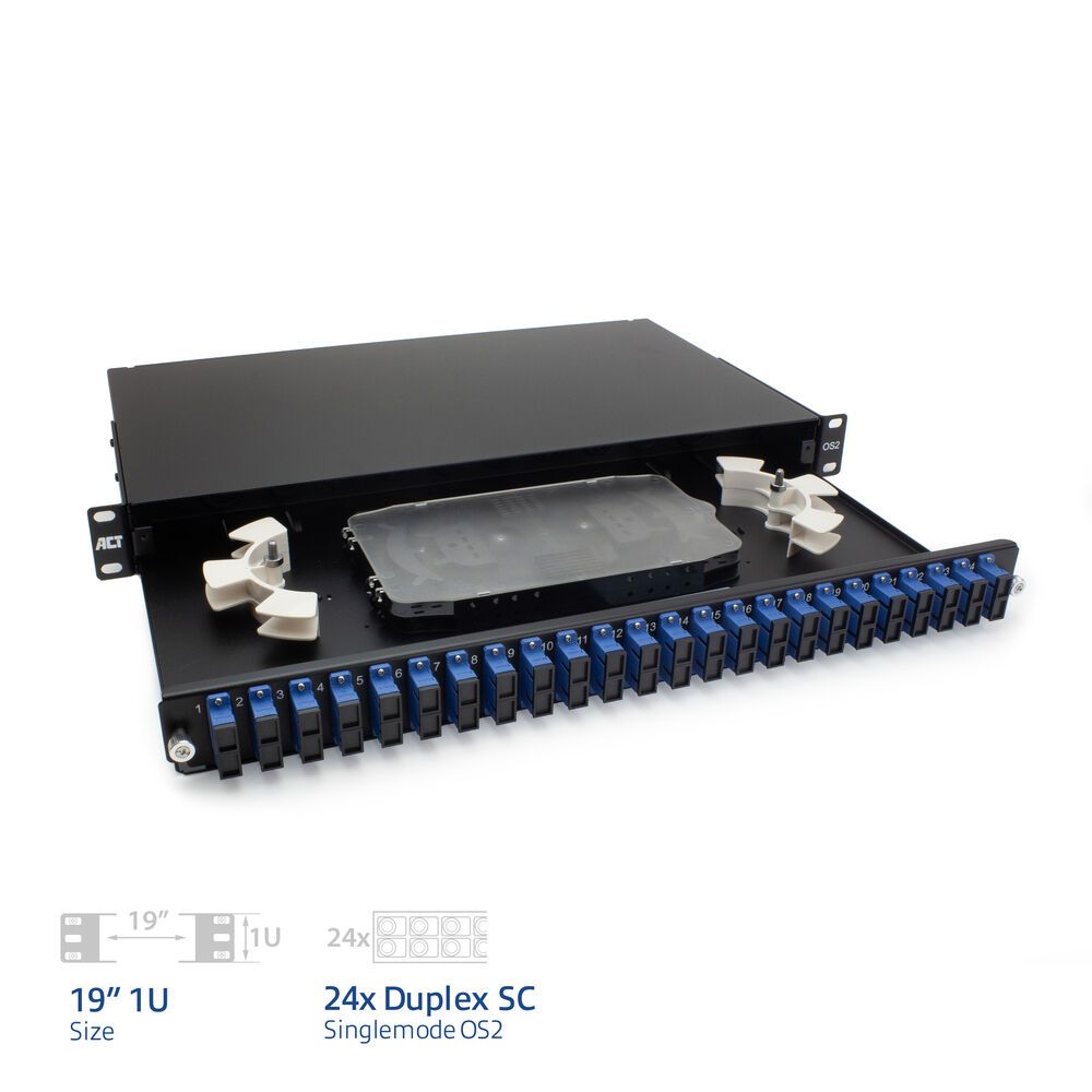 ACT Fiber panel  24 x duplex SC singlemode OS2