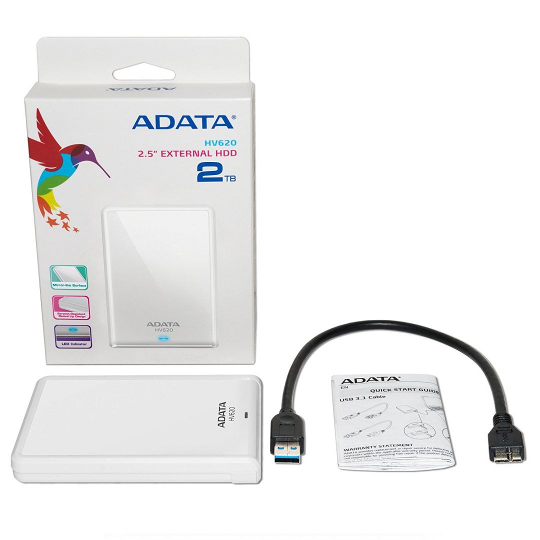 A-Data 2TB 2,5" USB3.0 HV620S White