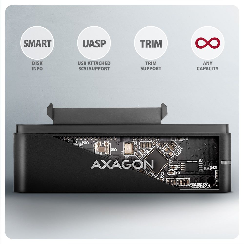 AXAGON ADSA-FPX USB-C 10Gbps Fast Port X adapter for 2,5"/3,5" SSD/HDD