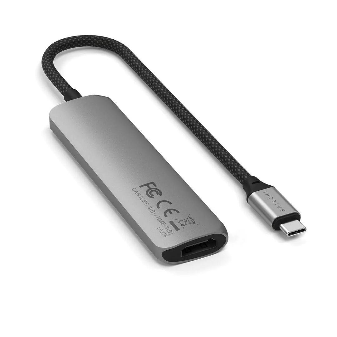 Satechi 4-in-1 USB-C Slim Multiport Adapter 4K Space Grey