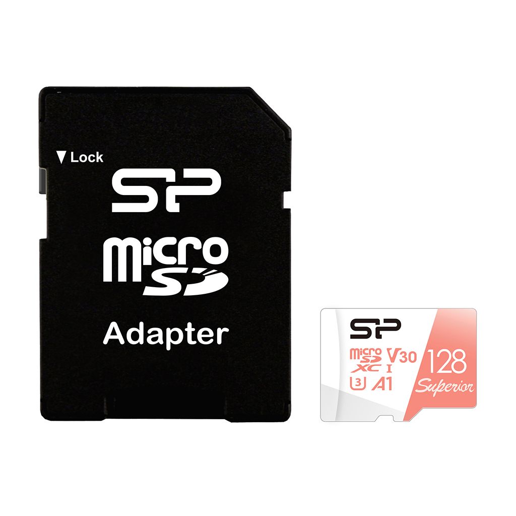 Silicon Power 64GB microSDXC Superior Class 10 UHS-I Class 10 A1 U3 V30 + adapterrel