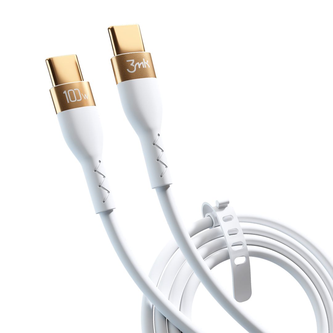 3mk Hyper Szilikon kábel C - C 100W 2m White