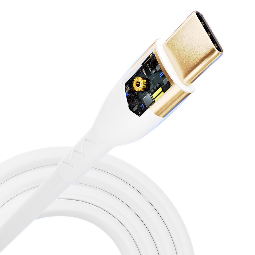 3mk Hyper Szilikon kábel C - C 100W 2m White