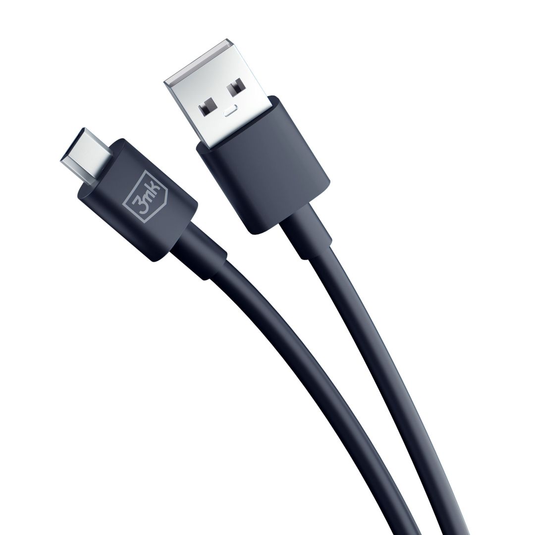 3mk Hyper kábel A - Micro 1,2m 5V 2,4A Black