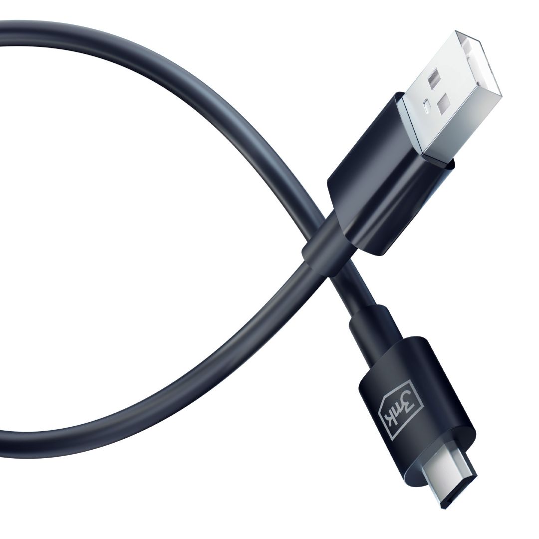 3mk Hyper kábel A - Micro 1,2m 5V 2,4A Black