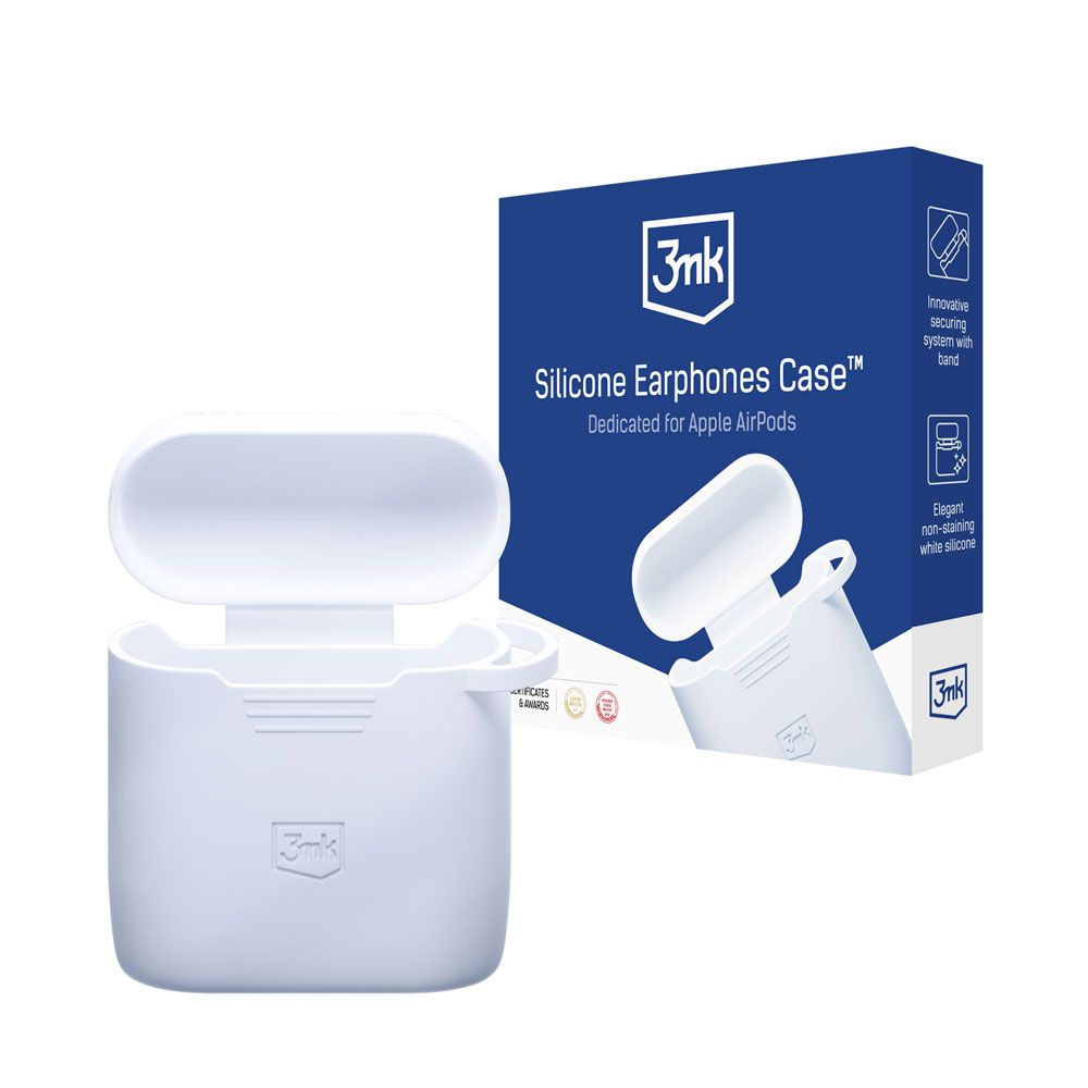 3mk Szilikon AirPods Telefontok Fehér Apple AirPods 2nd gen.