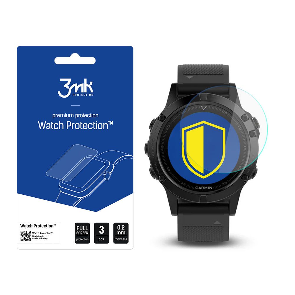 3mk Óra kijelző védőfólia FlexibleGlass hibrid üvegfólia 7H Garmin Fenix 5 47 mm