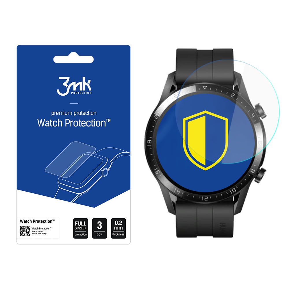 3mk Óra kijelző védőfólia FlexibleGlass hibrid üvegfólia 7H Huawei Watch GT 2 46mm