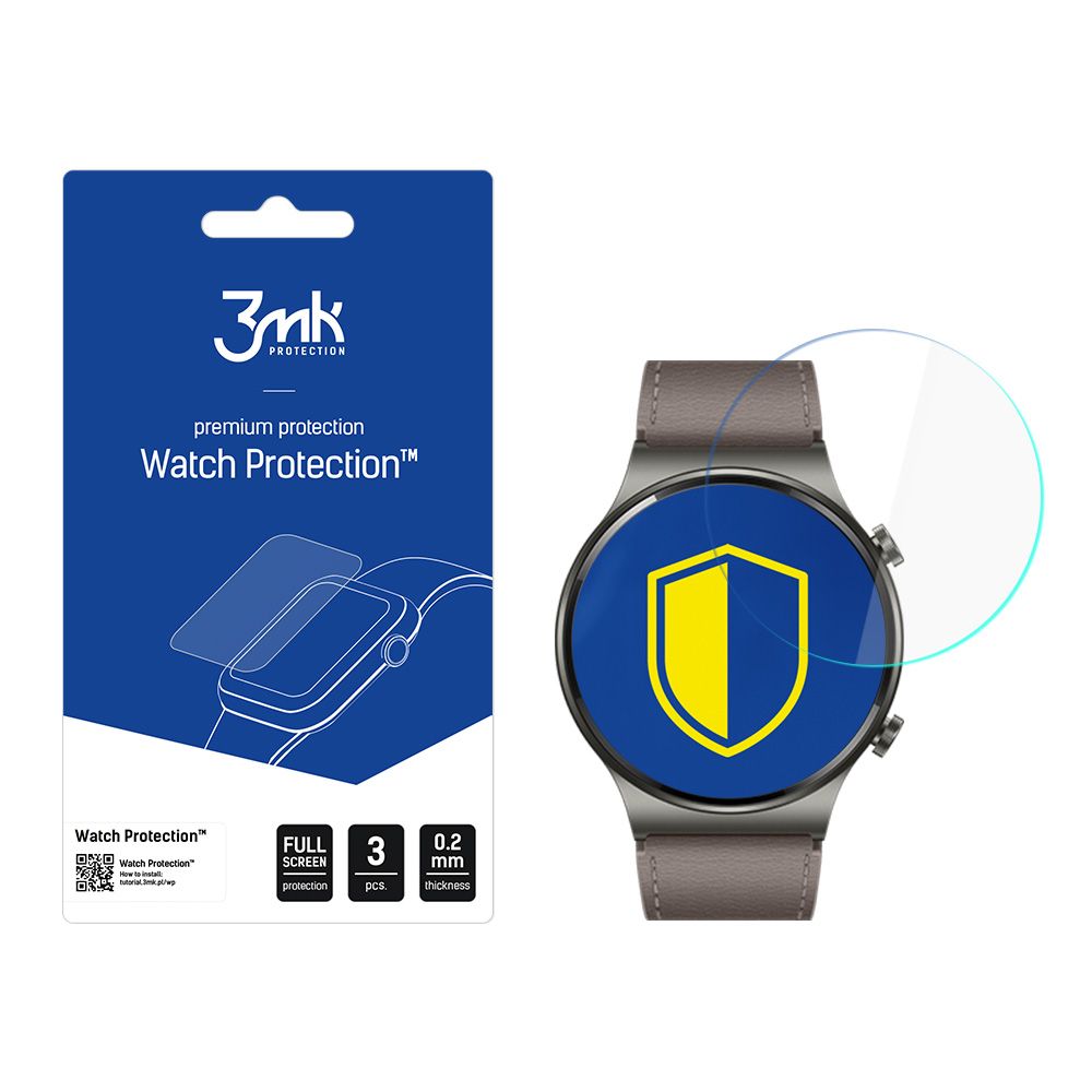 3mk Óra kijelző védőfólia FlexibleGlass hibrid üvegfólia 7H Huawei Watch GT 2 Pro