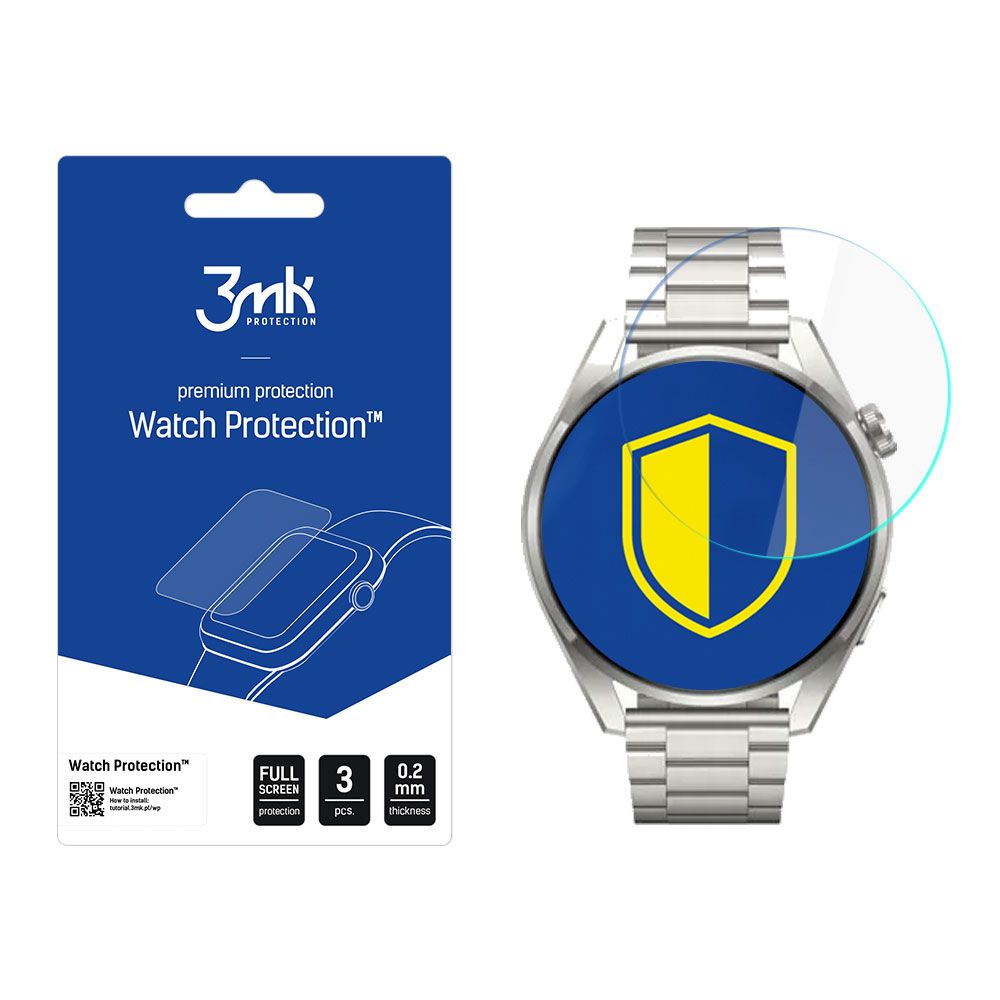 3mk Óra kijelző védőfólia FlexibleGlass hibrid üvegfólia 7H Huawei Watch 3 Pro ELite