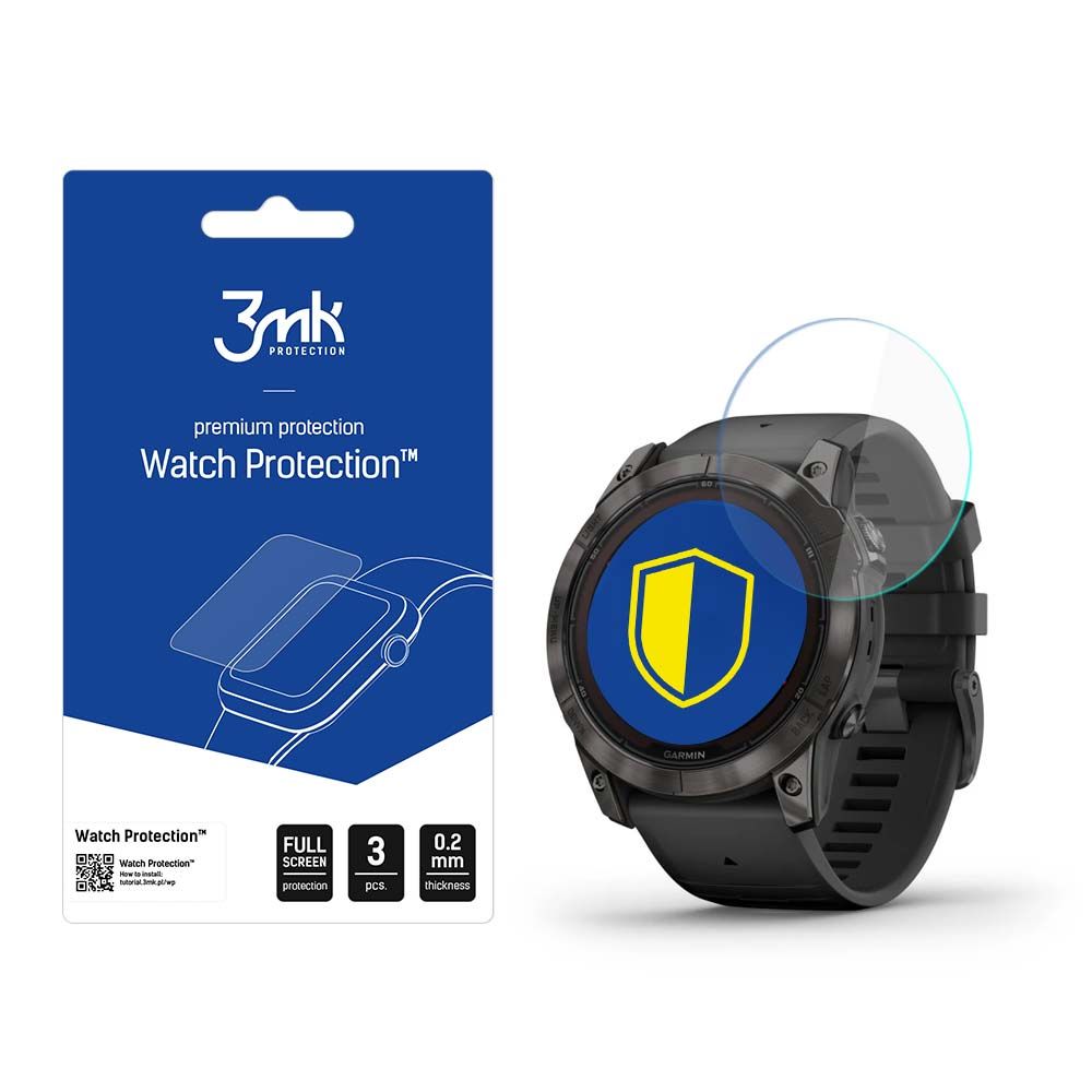 3mk Óra kijelző védőfólia FlexibleGlass hibrid üvegfólia 7H Garmin Fenix 7X Pro Solar