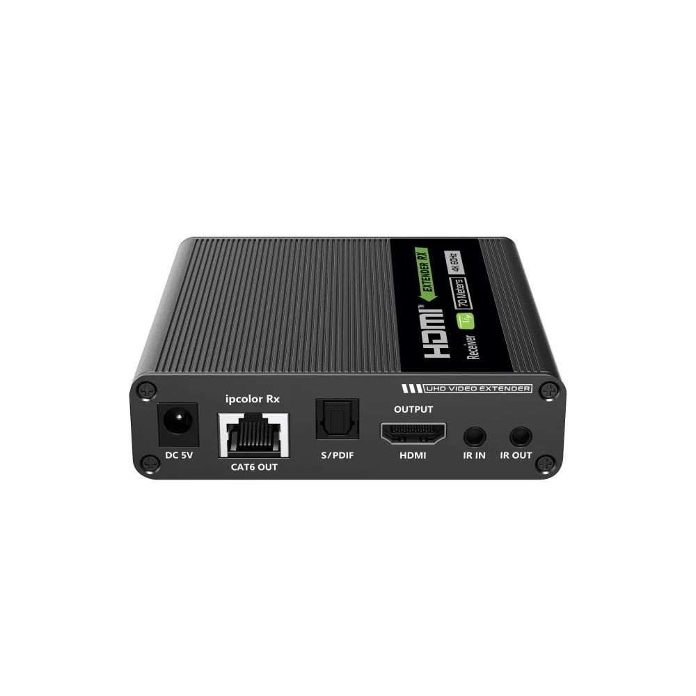TECHLY  Extender Receiver 4K HDMI up to 70m on Cat.6/6A/7 Cable Black