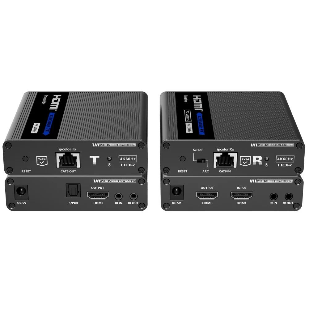 TECHLY  Extender Amplifier 4K HDMI up to 70m on Cat.6/6A/7 Cable one to one connection